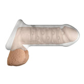 OptiMALE Thick Penis Extender with Ball Strap Frosted Sleeve Penis Extension & Sleeves